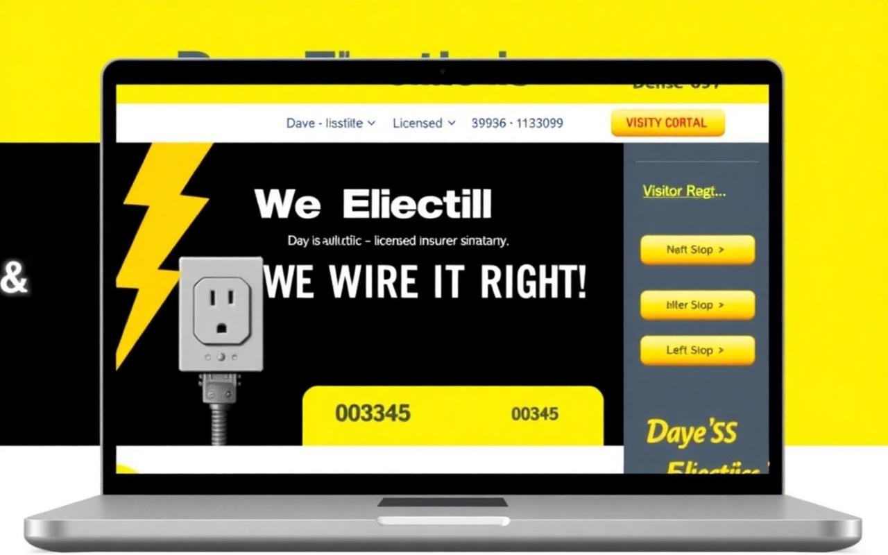Powerline Electrical old website before redesign