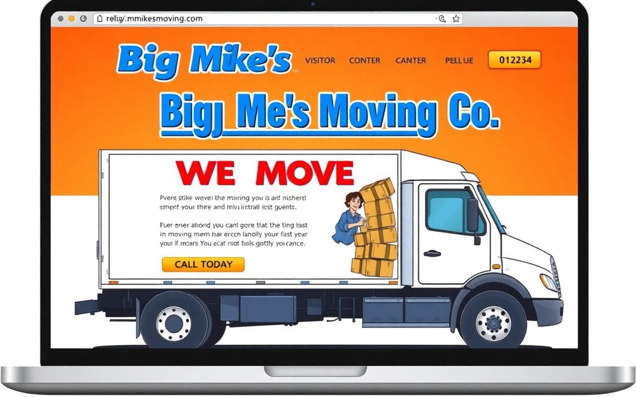 Redline Moving Co. old website before redesign