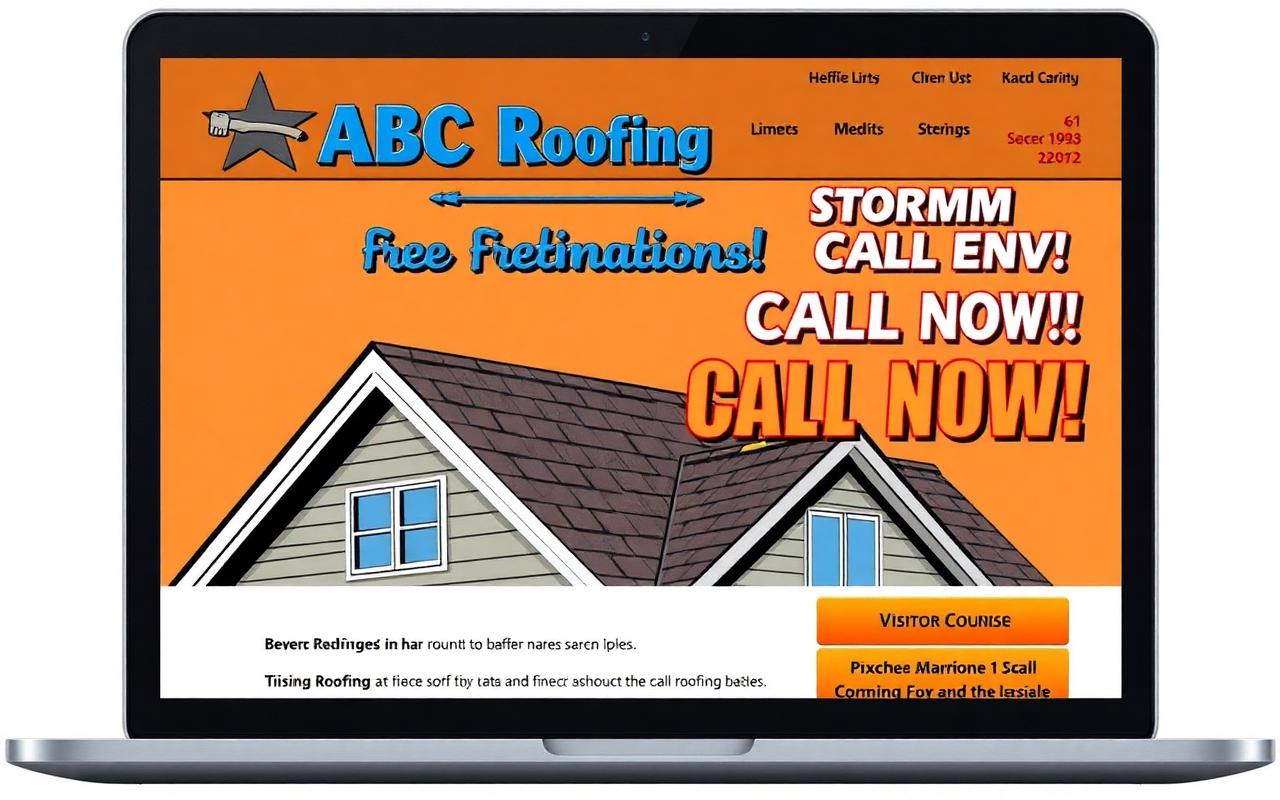 Summit Roofing old website before redesign